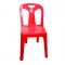 เก้าอี้พลาสติกมีพนักพิง สีแดง No.7002