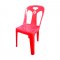 เก้าอี้พลาสติกมีพนักพิง สีแดง No.7002