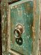 M133 ประตูไม้สักสไตล์โคโลเนียลสีเขียวขัดหยาบ
