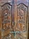 L139 Antique Carved English Door