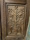 M124 Antique Teakwood Door with Ceramic Decor