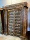 L103 Antique Wooden Door with Iron Nails Decor