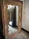 MR47 Vintage Carved Mirror Frame Rustic Green
