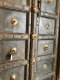 S66 Old Wooden Door with Brass Umbrellas