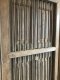 S57 Antique Wooden Window with Iron Bars
