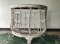 CL33 White Console Table with Iron Decor