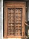 2XL43 Antique Wooden Door with Brass and Carving