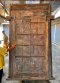 2XL86 ประตูอินเดียโบราณบานใหญ่แกะสลักลายแต่งทองเหลือง