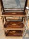 BRT10 Wooden Bookshelf with Brass Decor