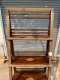 BRT10 Wooden Bookshelf with Brass Decor