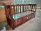 CS14 Wooden Sofa Daybed with Brass Decor