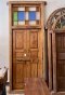 2XL73 British Door with Vintage Colorful Glass