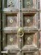Vintage Brass Door with Carved Horses