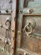 Antique Door with Brass on Iron Bars