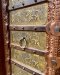 S51 Antique Door with Elephants Embossed Brass