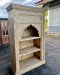BRT1 White Arched Book Rack Display Cabinet