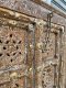 S39 Perforated Wood Door with Brass Decor