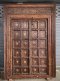 2XL47 Teakwood Door with Brass Flowers