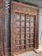 2XL47 Teakwood Door with Brass Flowers