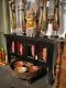 4SB6 Antique black Cabinet with Glass