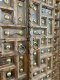 2XL10 Antique Door with Brass and Carved Frame