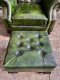 SC3 Chesterfield armchair and footstool