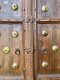 L10 Solid Wooden Door with Brass and Carving