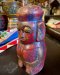 DCI14 One Wood Carved monkey Painted Statue from India