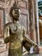 BRI4 Standing Brass Statue of Peaceful Buddha