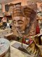DCI3 Indian Wooden Carved Face Panel with Iron Stand