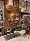 DCI3 Indian Wooden Carved Face Panel with Iron Stand