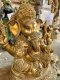 BRI9 Brass Lord Ganesha of Peaceful Meditating Statue