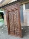 Antique House Door X Bars with Brass Decor