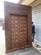 2XL61 Vintage Door with Brass and Carving