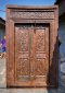 2XL28 Antique Colonial Door with Carving