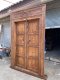 XL90 ประตูอินเดียงานหายากไม้หนาเนื้อสวยแต่งทองเหลือง