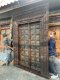 2XL60 Rare Large Solid Door with Brass Sheets Decor