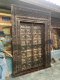 2XL60 Rare Large Solid Door with Brass Sheets Decor