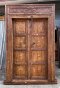 XL90 Vintage Solid Wood Door with Rare Brass
