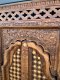 S4 Indian Carved Window with Brass Decor