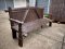 CS29 Large Indian Cart Bench Decor with Brass Sheets