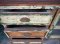 CTS18 Vintage Green Glass Cabinet with Drawers