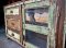 CTS18 Vintage Green Glass Cabinet with Drawers