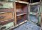 CTS18 Vintage Green Glass Cabinet with Drawers
