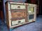 CTS18 Vintage Green Glass Cabinet with Drawers