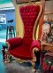 CS31 Red Velvet Large Arm Chairs Set of 2