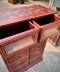 CD18 Red painted chest of drawers cabinet