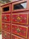 CD18 Red painted chest of drawers cabinet