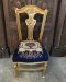 CS32 French Chairs Golden & Blue Set of 6