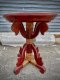 STB14 Antique Red Round Table